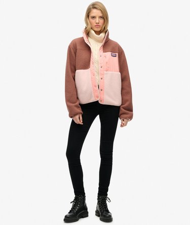 Colour Block Fleece Jacket Image 3