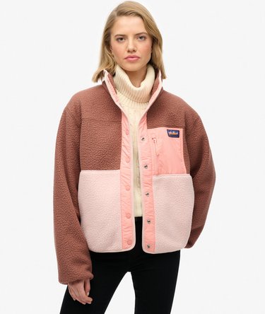 Colour Block Fleece Jacket Image 1