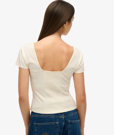 Cap Sleeve Corset Top Image 4