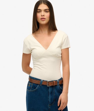 Cap Sleeve Corset Top Image 1