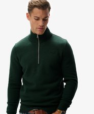 Sudadera con Media Cremallera y Logo Vintage Bordado
