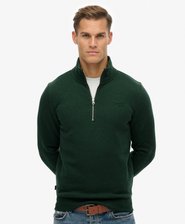 Sudadera con Media Cremallera y Logo Vintage Bordado