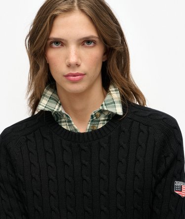 Slouchy Cable Knit Jumper Image 4