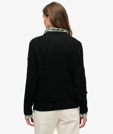 Slouchy Cable Knit Jumper Image 5