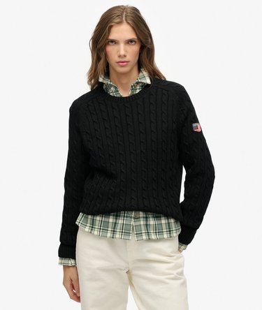 Slouchy Cable Knit Jumper Image 1