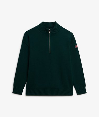 Slouchy Knitted Half Zip Image 6