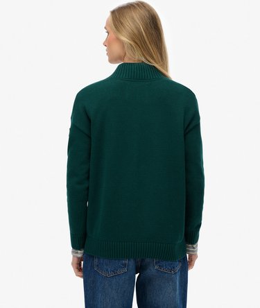 Slouchy Knitted Half Zip Image 5