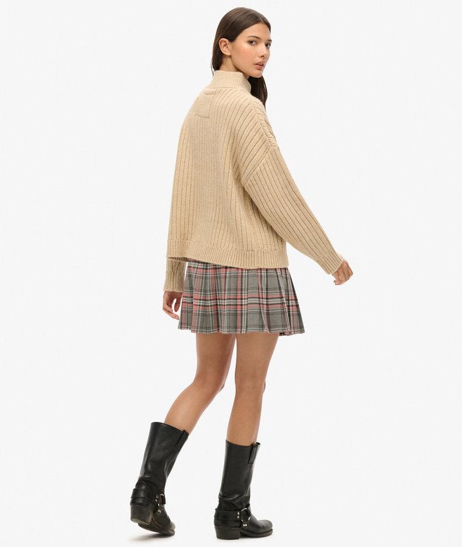 Vintage Pleated Mini Skirt