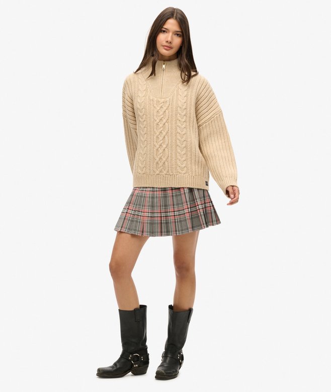 Vintage Pleated Mini Skirt