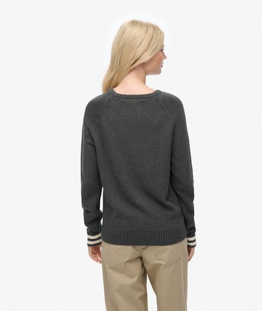 Jersey de Punto con Gráfico Intarsia Holgado Image 5