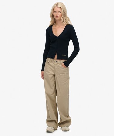 Essential Button Through Long Sleeve Top Image 3