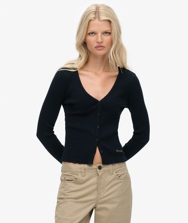 Essential Button Through Long Sleeve Top Image 2