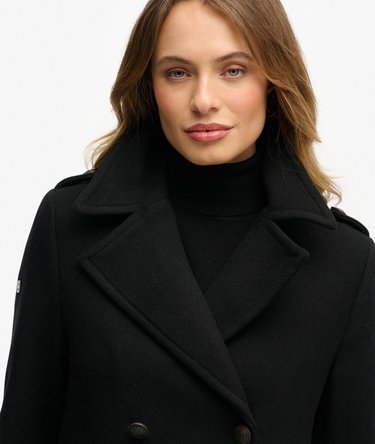 Double Breasted Wool Blend Coat Image 4