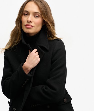 Double Breasted Wool Blend Coat Image 2