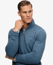 Sudadera con Media Cremallera y Logo Vintage Bordado