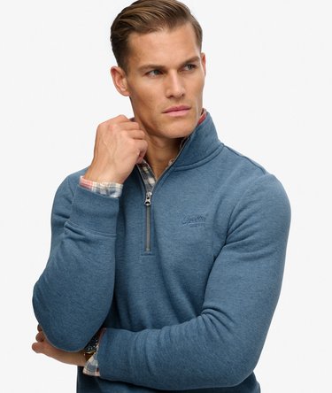Sweat à demi-zip avec logo vintage brodé Image 2