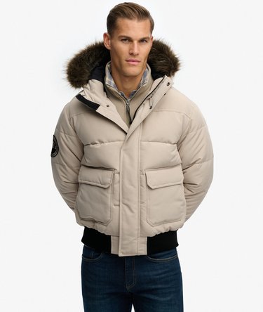 Everest Hooded Puffer Bomber Jacket Image 5
