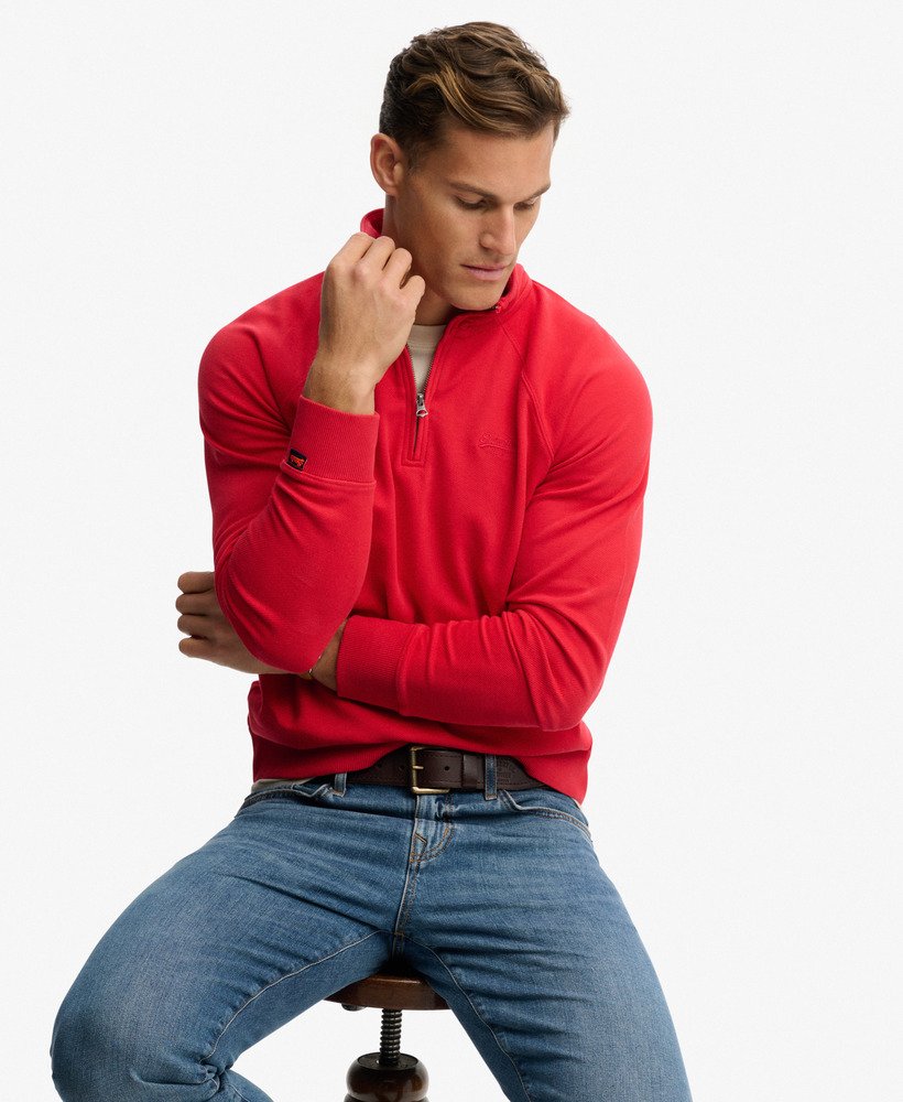 Henley Raglan Sweatshirt Henley Raglan Essential Logorouge indiana pour Homme ...
