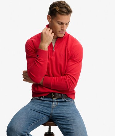 Essential Logo Raglan Henley Jumper Image 2