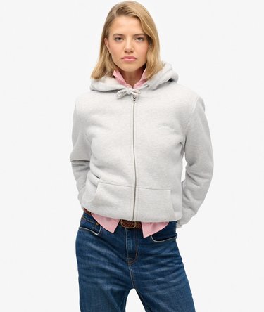 Borg Lined Zip Hoodie Image 1