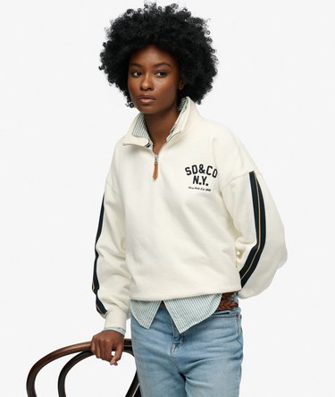Sweat Country Club Appliqu&eacute; Demi-Zip Image 2