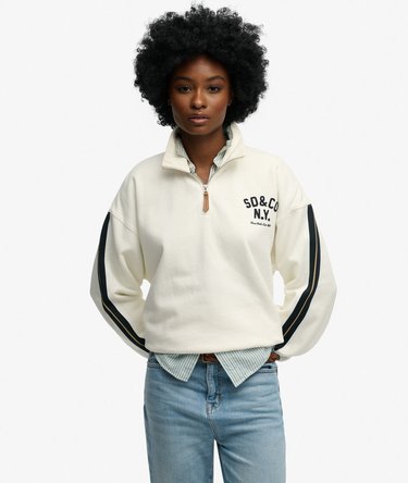 Sweat Country Club Appliqu&eacute; Demi-Zip Image 1