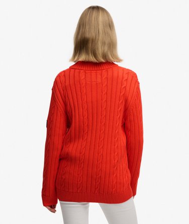 Slouchy Cable Half Zip Jumper Image 5