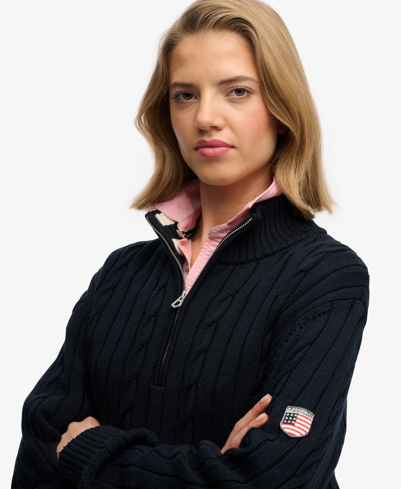 Long Sleeve Slouchy Jumper - Navy