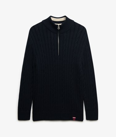 Slouchy Cable Half Zip Jumper Image 6