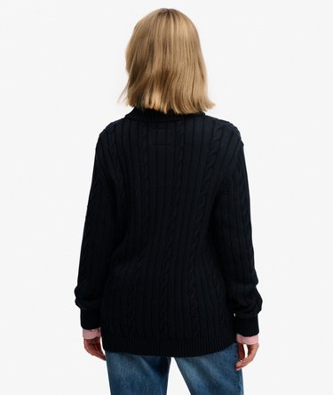 Slouchy Cable Half Zip Jumper Image 5