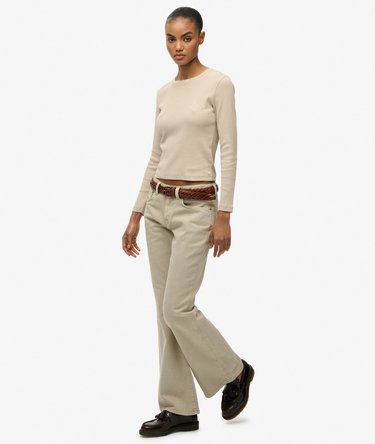 Mid Rise Flare Jeans Image 1