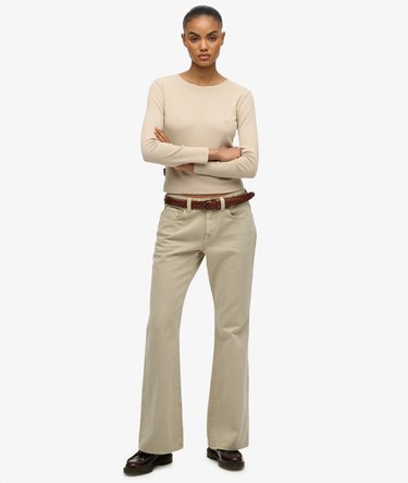 Mid Rise Flare Jeans Image 5