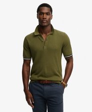 Knitted Texture Short Sleeve Polo Shirt