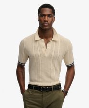 Knitted Texture Short Sleeve Polo Shirt