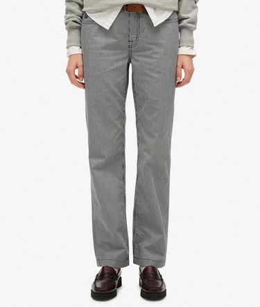 Mid Rise Straight Stripe Pant Image 3