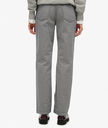 Mid Rise Straight Stripe Pant Image 4