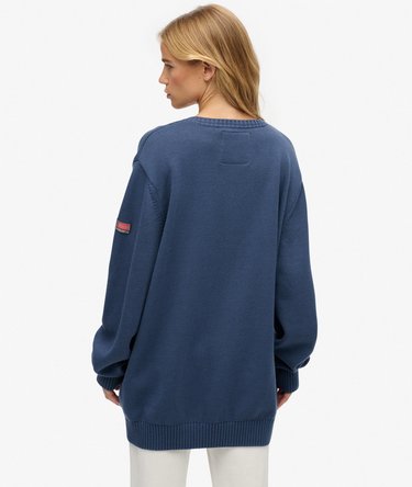 Oversized V Neck Jumper Image 5