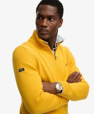 Cotton Half Zip Knit Jumper