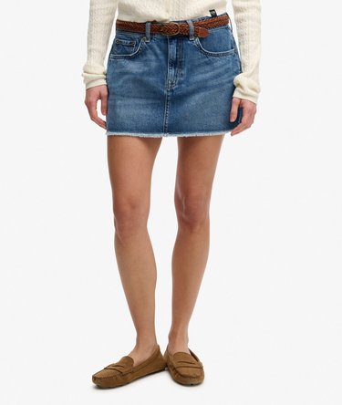 Denim Mini Skirt Image 4