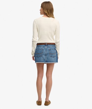 Denim Mini Skirt Image 6