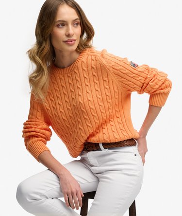 Slouchy Cable Knit Jumper Image 2