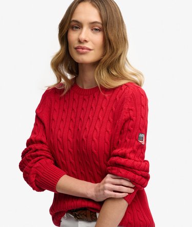 Slouchy Cable Knit Jumper Image 2