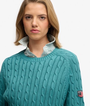 Slouchy Cable Knit Jumper Image 4