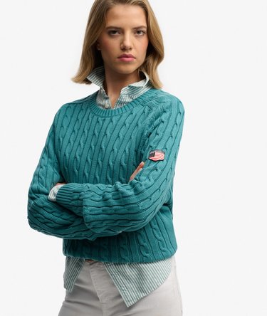 Slouchy Cable Knit Jumper Image 2