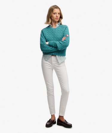 Slouchy Cable Knit Jumper Image 3