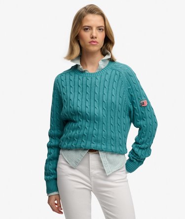 Slouchy Cable Knit Jumper Image 1