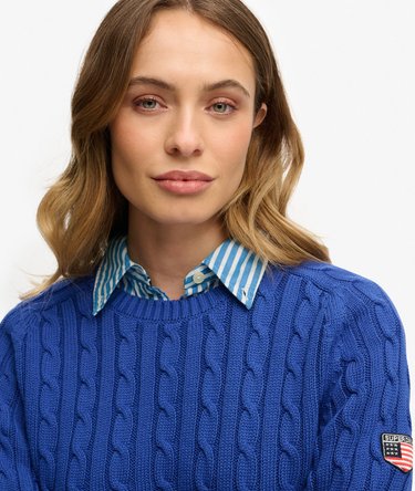 Slouchy Cable Knit Jumper Image 4