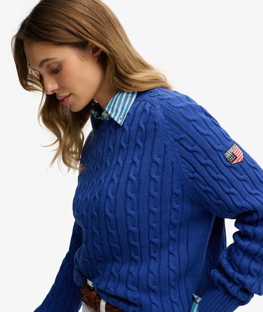 Slouchy Cable Knit Jumper Image 2