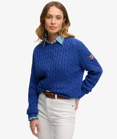 Slouchy Cable Knit Jumper Image 1