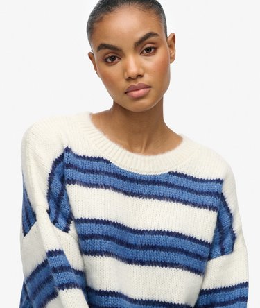 Slouchy Brushed Stripe Knit Jumper Image 4